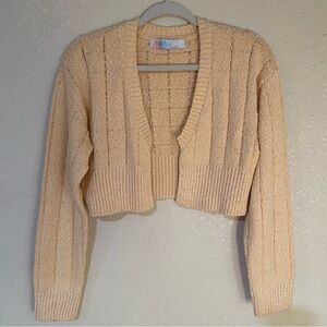 Free People Beach Cropped Cotton Cardigan